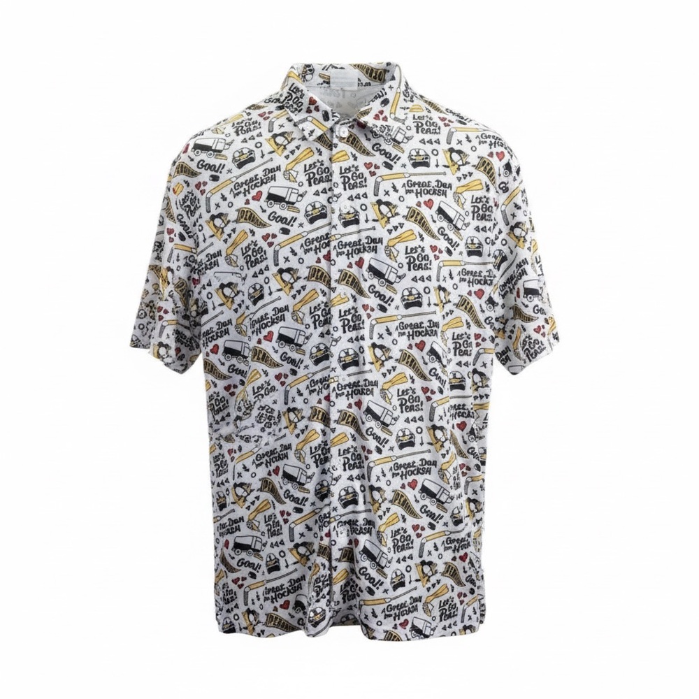 Pittsburgh Penguins Hockey Polo Shirt Men’s XL Sobe‎ UPMC Promo print Cool 2695